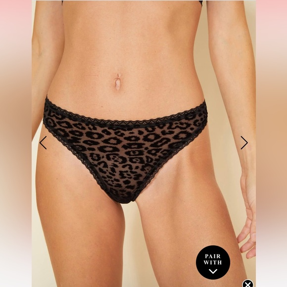 Cosabella Mesh Temptation Flock Thong - Picture 4 of 6